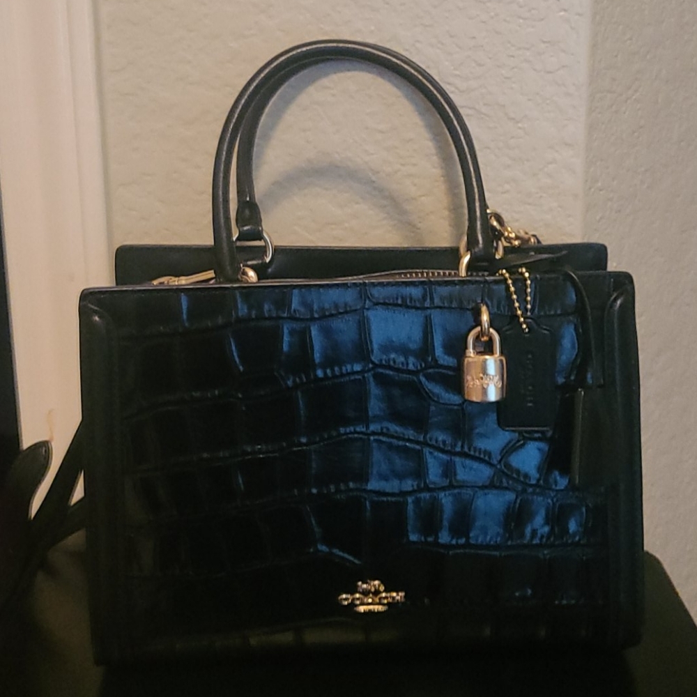 Black leather  Coach handbag/crossbody